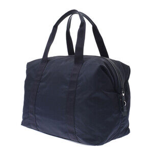 Prada Saffiano Nylon Bag Boston Navy Blue